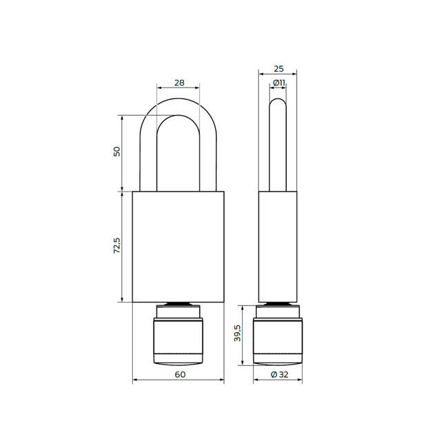 SI AX - Hængelås - WO - WP - Self Locking (11-50mm)