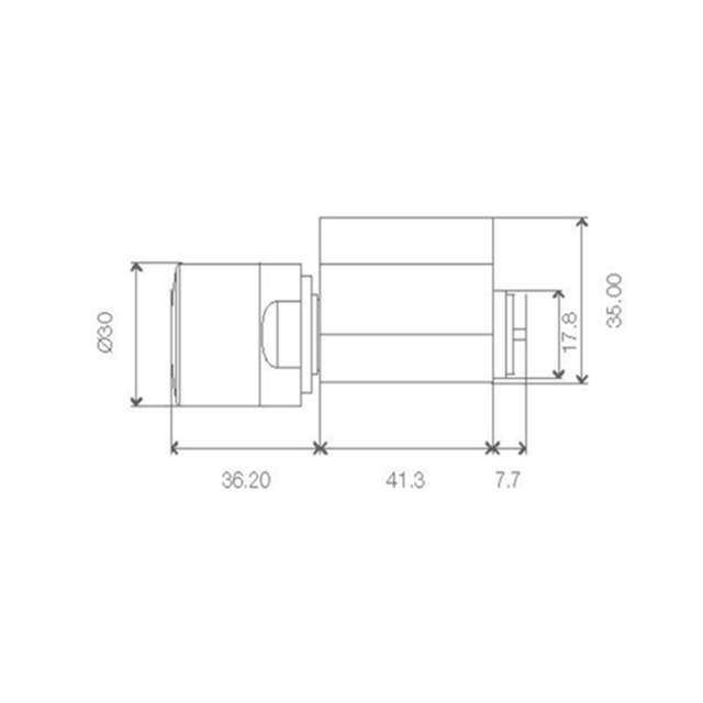 SI - Online Dig. Cylinder - Scand.Oval - 30mm - Mifare